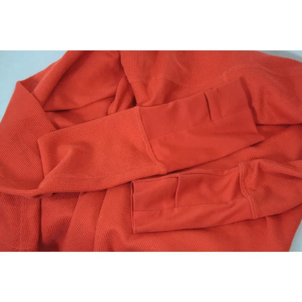 Vintage Nike ACG Waffle Knit Thermal Pullover Womens M Red Half Zip Outdoor